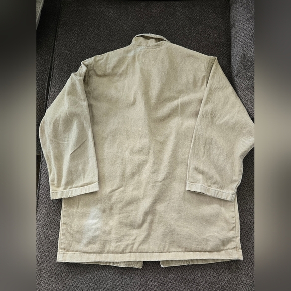 VTG Sundance Khaki Blazer Jacket Women XL Beige Long Sleeve Western Barn Chore - Picture 15 of 15